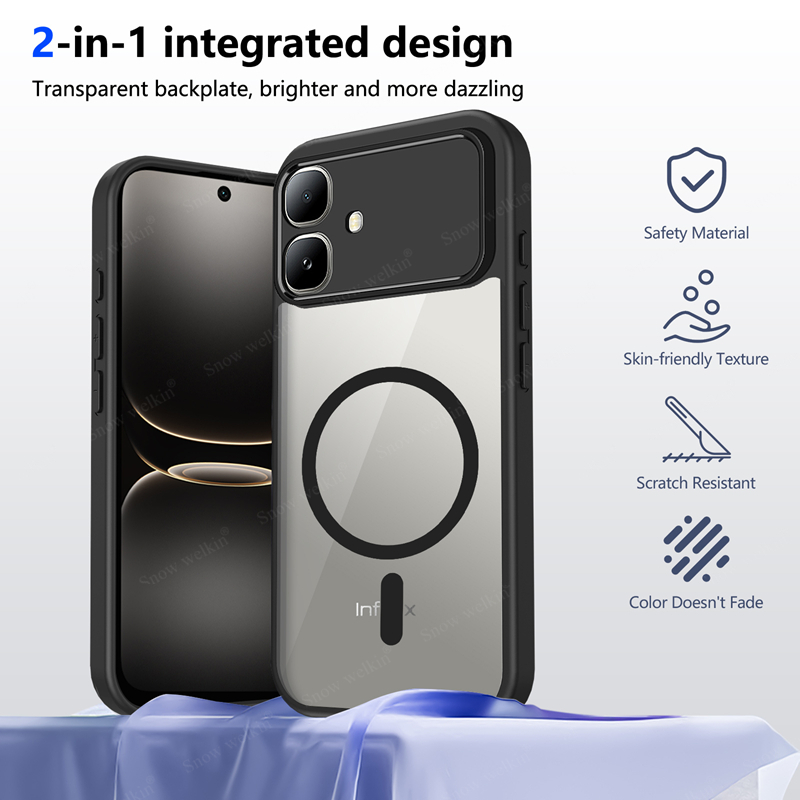 Magnetic Case Smart - Magnetic Transparent Silicone Case for Infinix