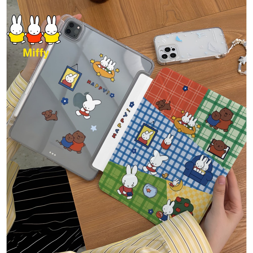 Fire Tablet Accessories - Kawaii Miffy Rabbit Tablet Case Blue