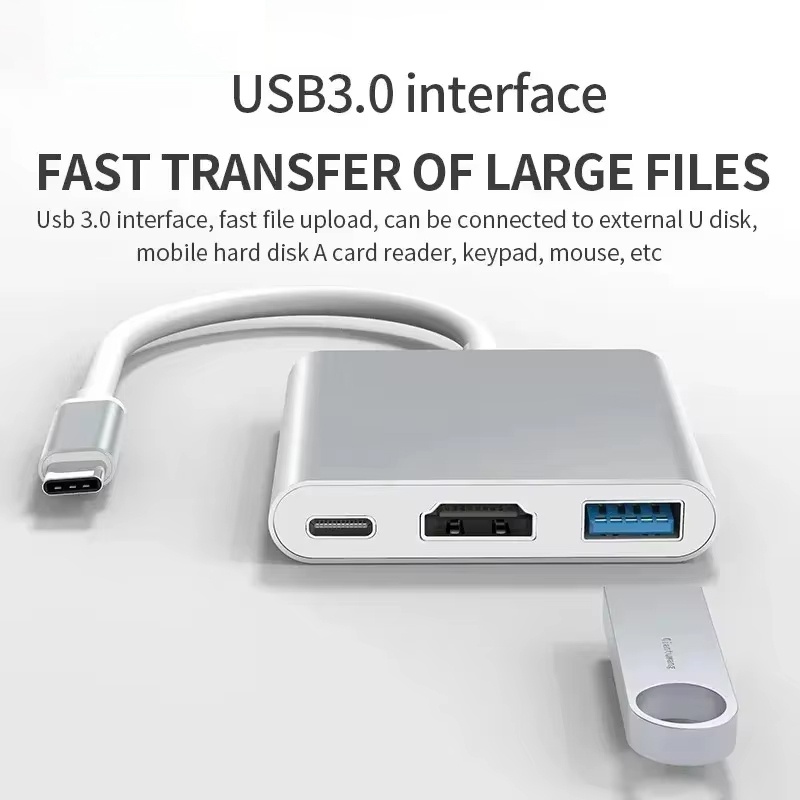 Hdmi Adapter Tablet - 3 In 1 Type C to