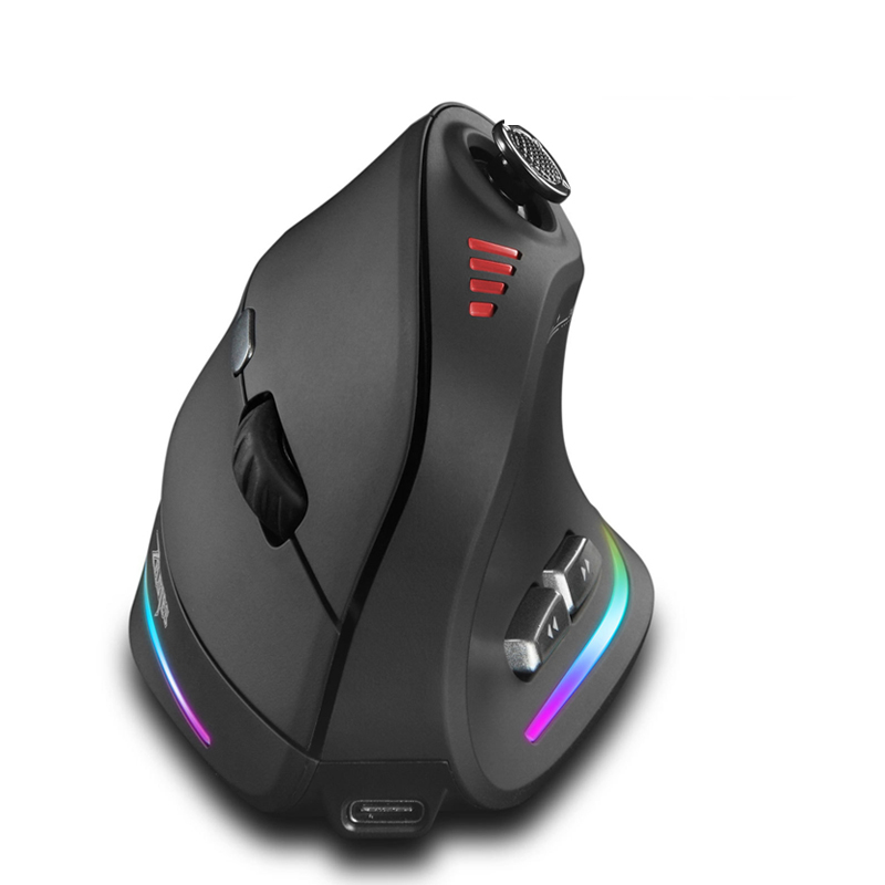 Tablet Accessories For Gaming - Jomaa RGB Backlit Wireless Vertical Mouse