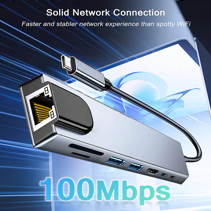 8 In 1 USB Type C Hub for MacB - đánh giá và giá Hdmi Adapter Tablet