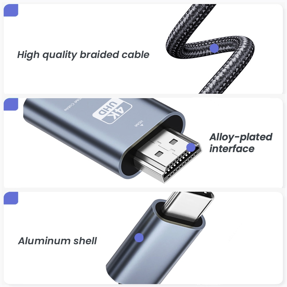 Nierbo USB C để HDMI cáp 6.6ft - đánh giá và giá Hdmi Adapter Tablet