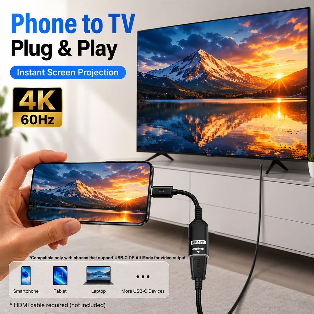 USB C to HDMI Adapter 4K@60Hz  - đánh giá và giá Hdmi Adapter Tablet