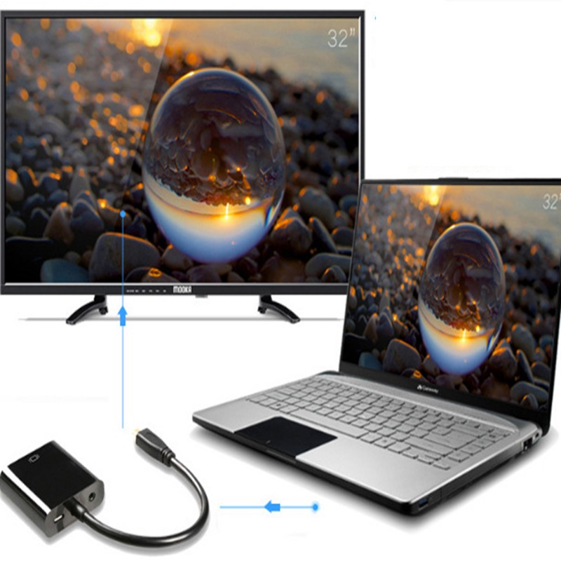 Micro HDMI to VGA Connector Mi - đánh giá và giá Hdmi Adapter Tablet