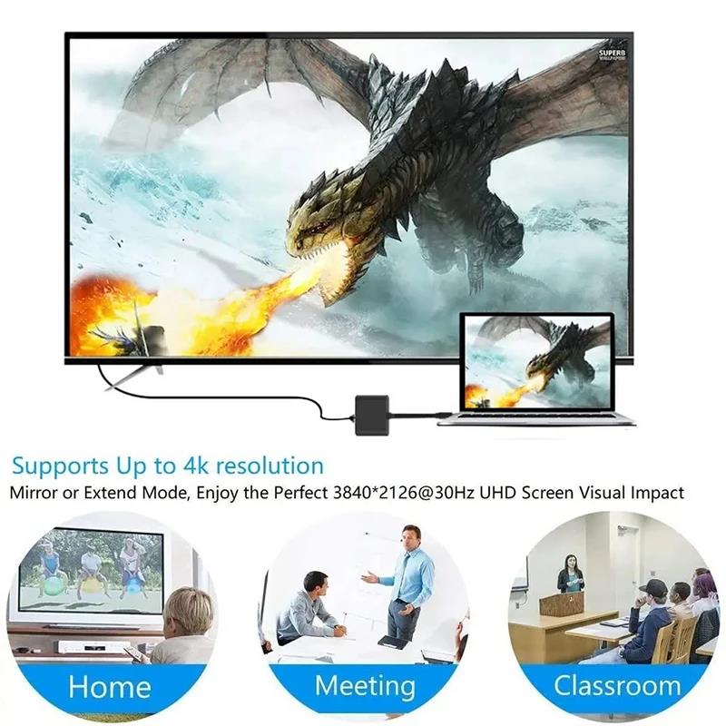 USB-C To HDMI-compatible 3 In  - đánh giá và giá Hdmi Adapter Tablet
