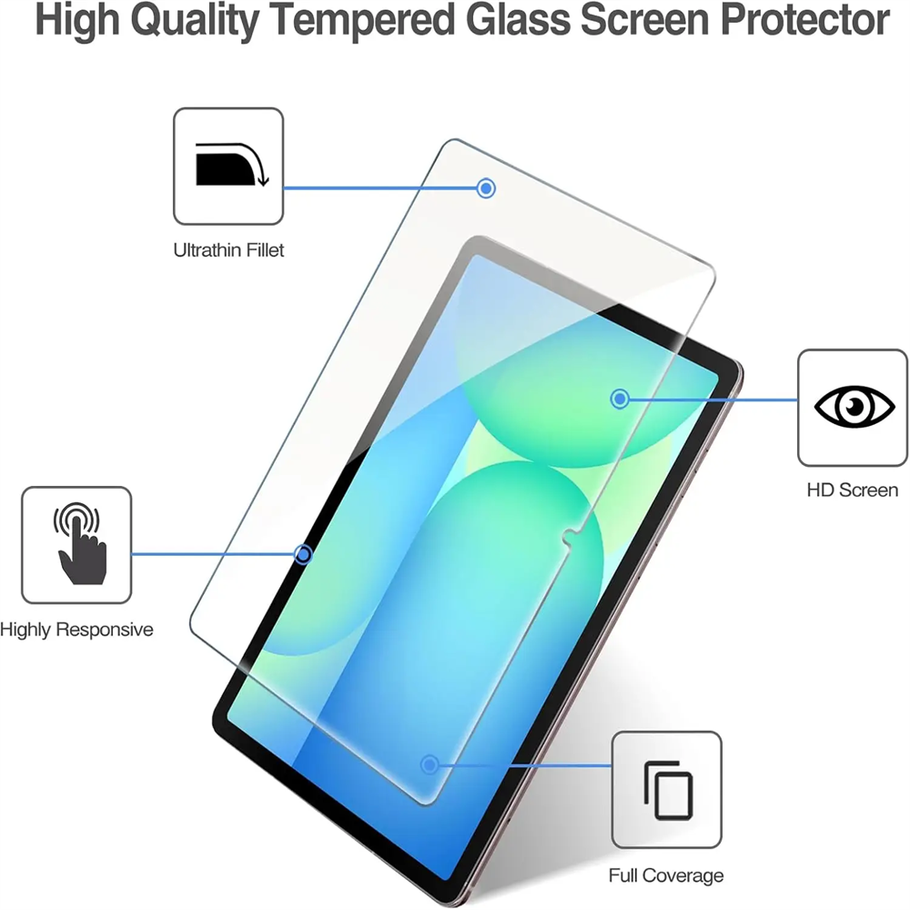 2 PCS 9H Tempered Glass Tablet - đánh giá và giá Samsung Tablet S10 Accessories