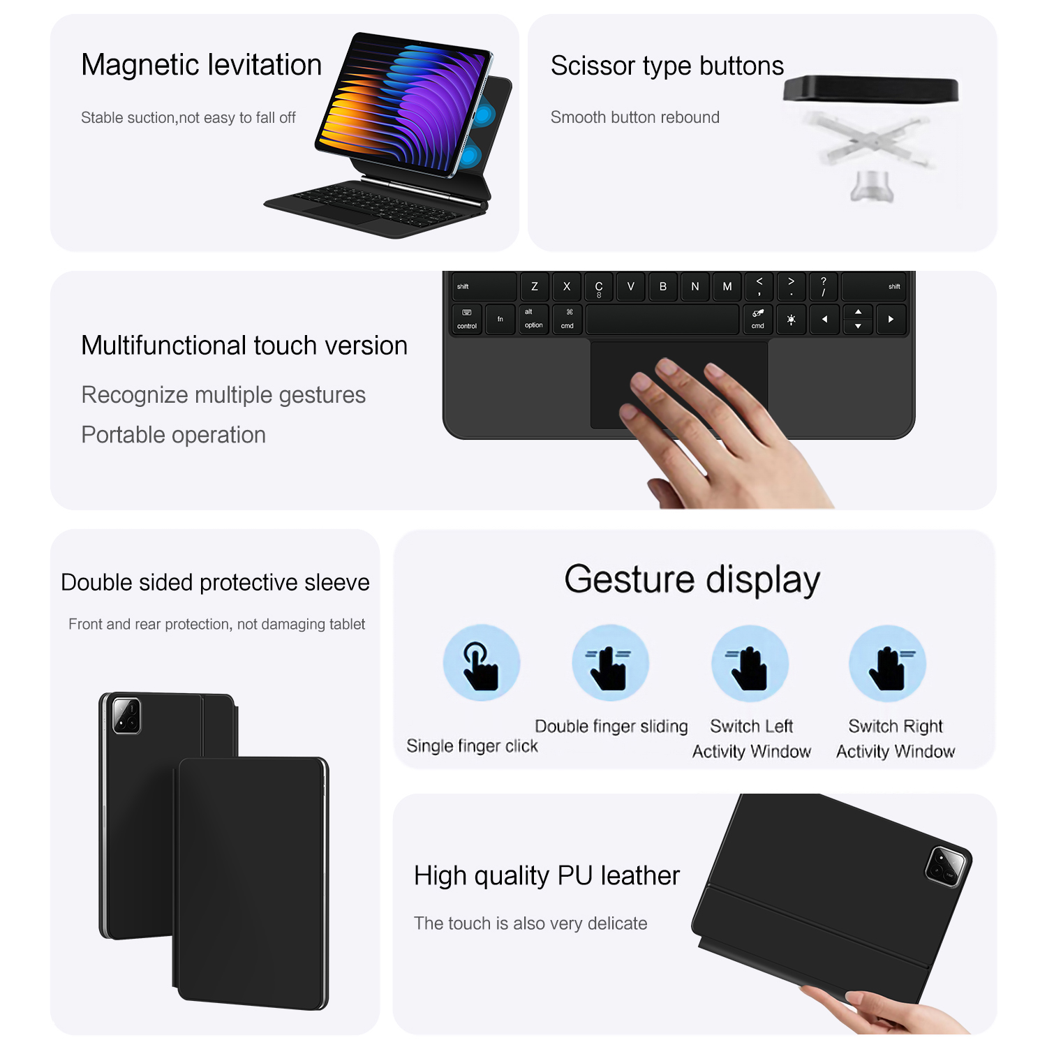 Magic Keyboard For Xiaomi Pad  - đánh giá và giá Magnetic Case Smart
