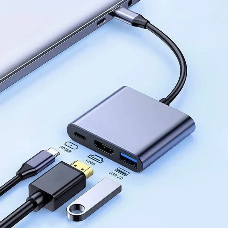 USB C HUB 3in1 Type C 3.0 to H - đánh giá và giá Hdmi Adapter Tablet
