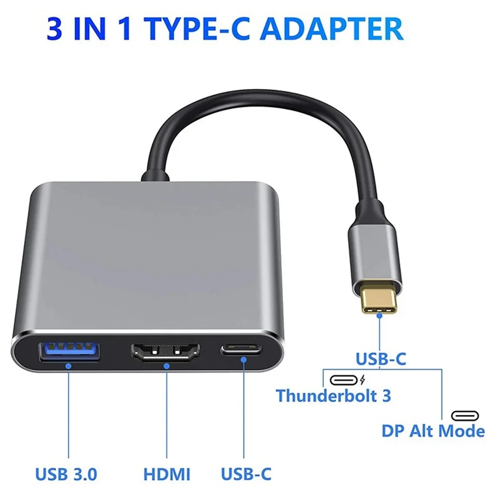 USB C HUB 3-in-1 Multiports Ad - đánh giá và giá Hdmi Adapter Tablet