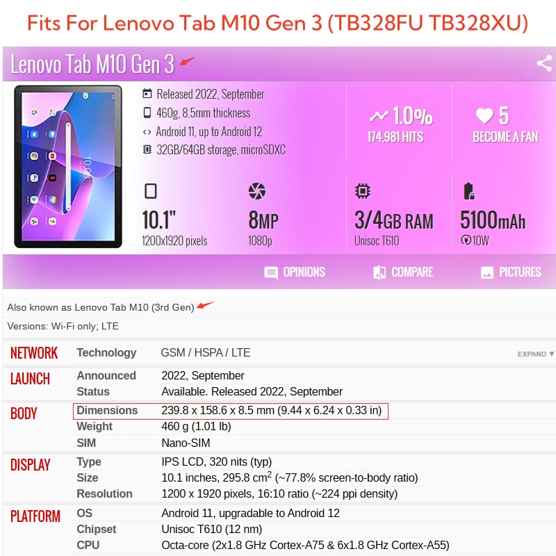 For Lenovo Tab M10 3rd Gen 10. - đánh giá và giá Lenovo Tablet M11 Accessories