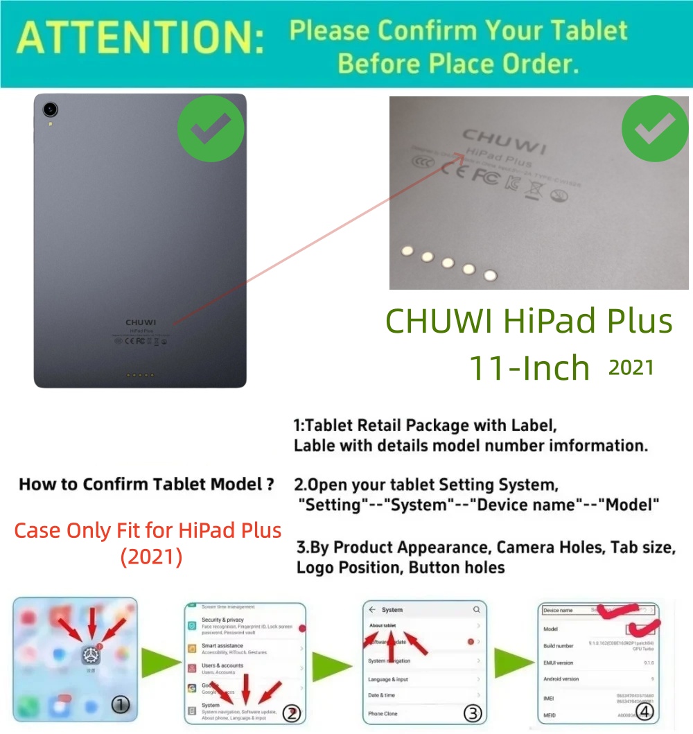 Flip Case for Chuwi Hipad Plus - đánh giá và giá Chuwi Tablet Accessories