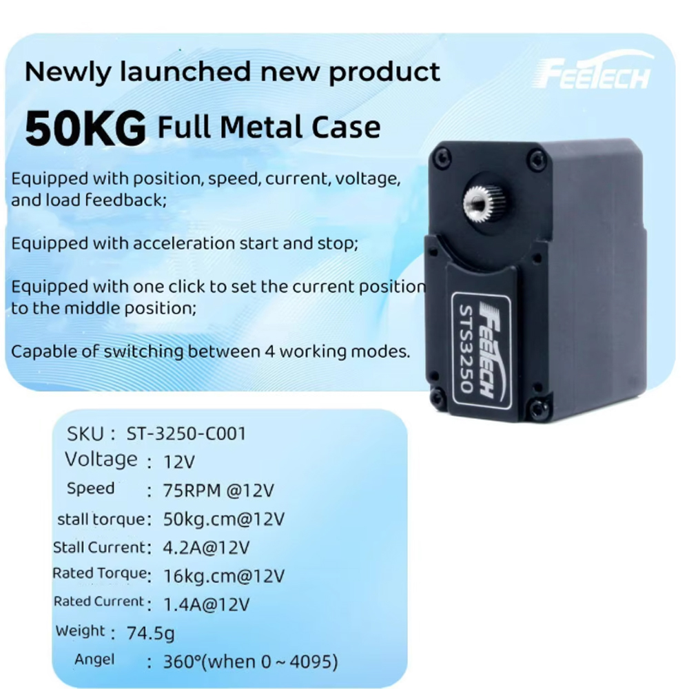 Feetech STS3250 12V 50KG Magne - đánh giá và giá Magnetic Case Smart